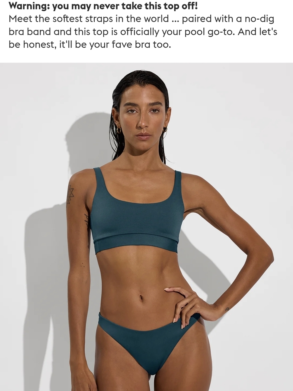 Left On Friday Double Scoop Top in Deep Teal XL OPEN TO OFFERS!
